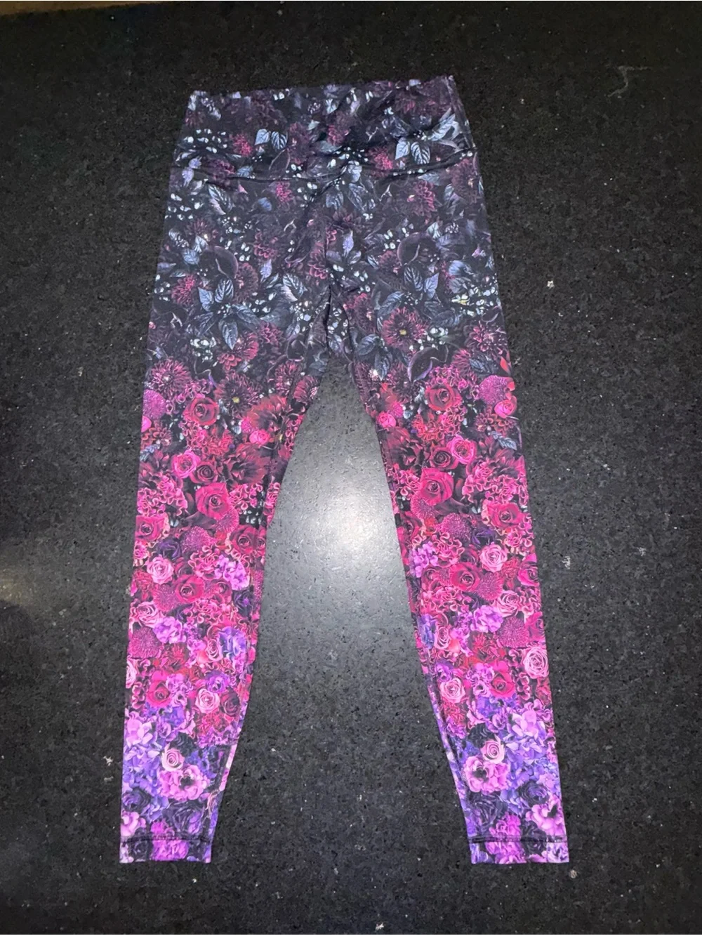 Lululemon Wunder Under High Rise In Bloom Multi Nulux Yoga Workout Gym SZ 10